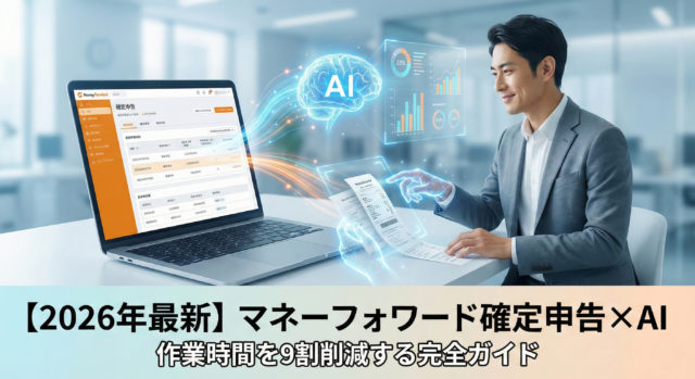 【2026年最新】マネーフォワード クラウド確定申告×AI活用完全ガイド：自動化で作業時間を9割削減する具体策