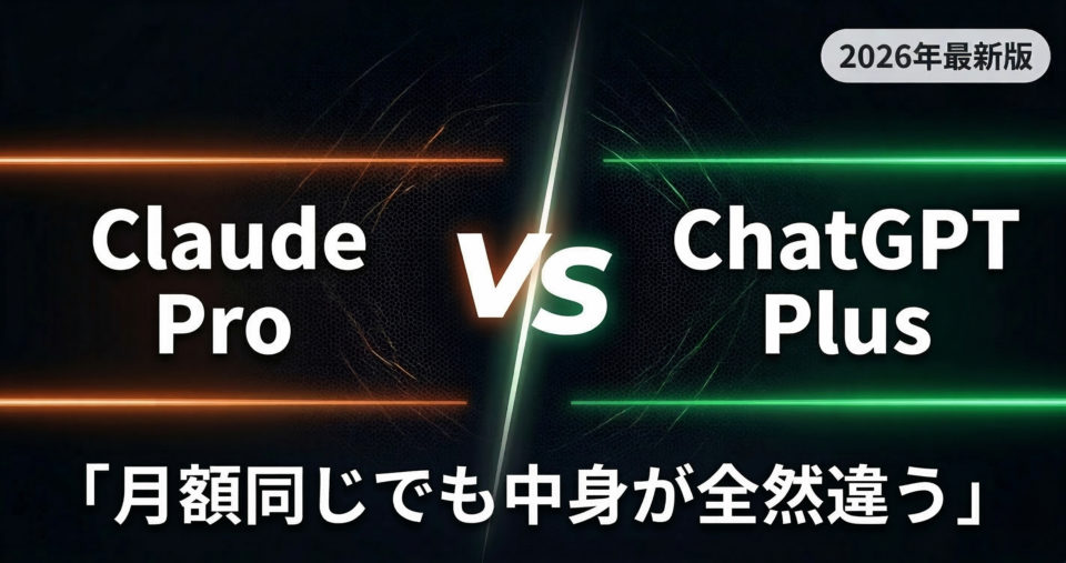 Claude Pro vs ChatGPT Plus 徹底比較のアイキャッチ画像