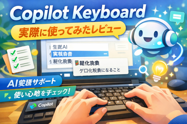Copilot Keyboardを試してみた！MicrosoftのAI力で最新単語やネットスラングも変換？