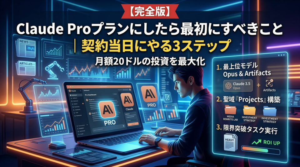 Claude Proに契約したのアイキャッチ画像