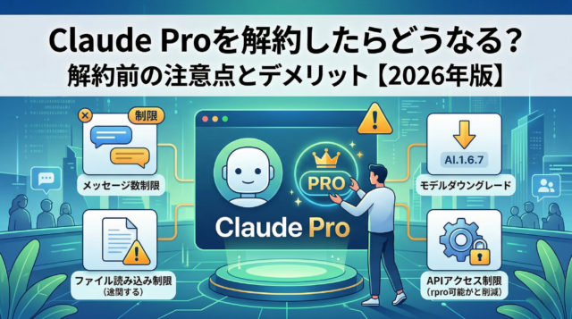 Claude Proを解約したらどうなる？解約前に知っておきたい注意点とデメリット【2026年版】